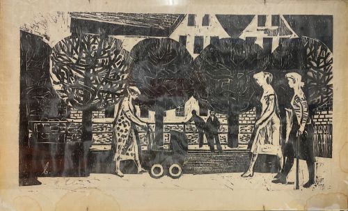 Archiv Nr. 285, Ugo Cleis, ohne Titel (Strassenszene Rheinfelderstrasse?).jpg