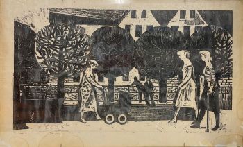 Archiv Nr. 285, Ugo Cleis, ohne Titel (Strassenszene Rheinfelderstrasse?).jpg